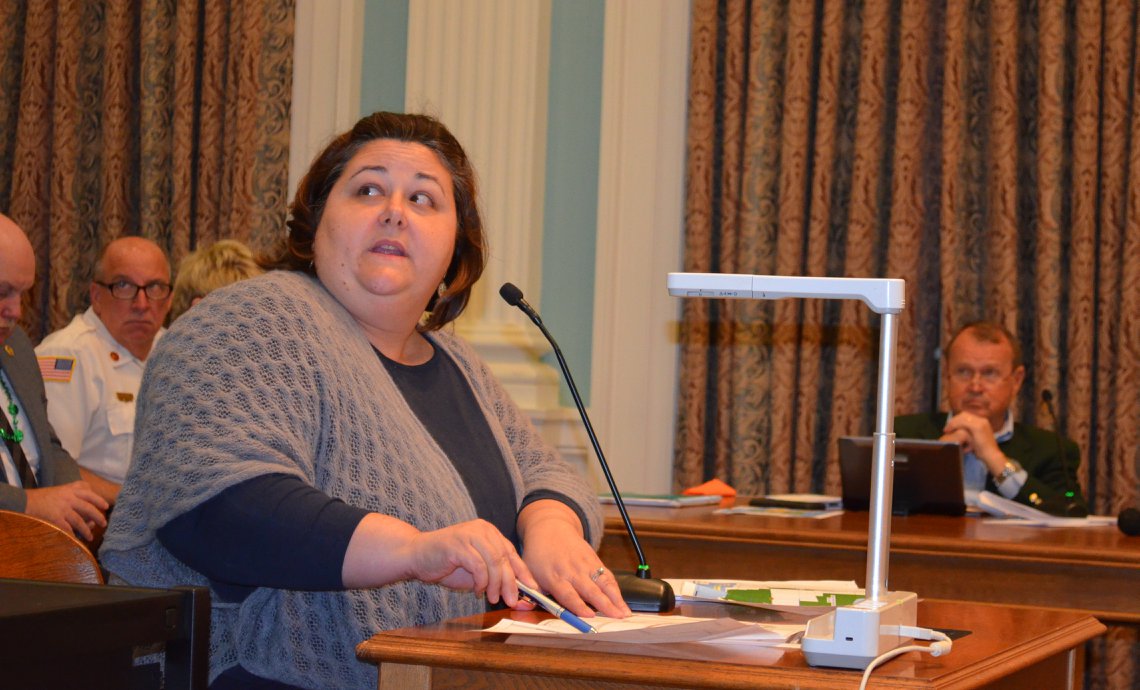 Christy LeBatard addressing the Biloxi City Council