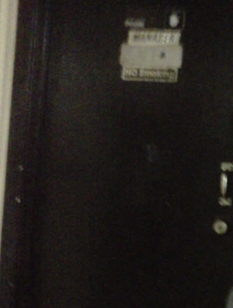 The locked office door at Biloxi Bar and Gentleman's Club, Summer 2010